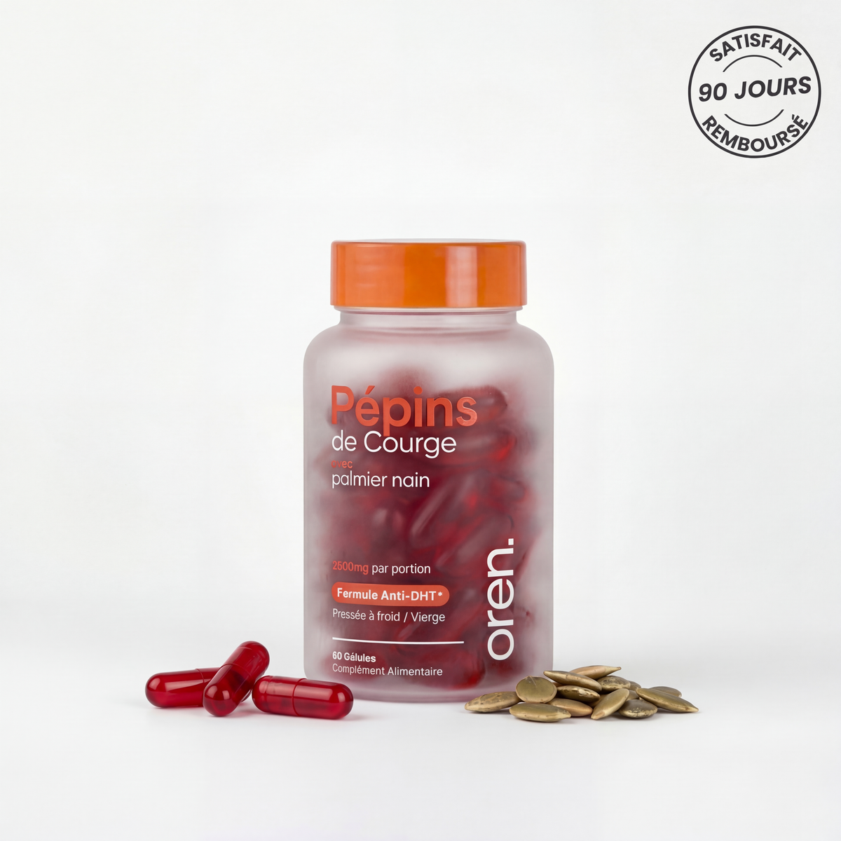 Pépins de Courge Softgels — Anti-DHT Naturel